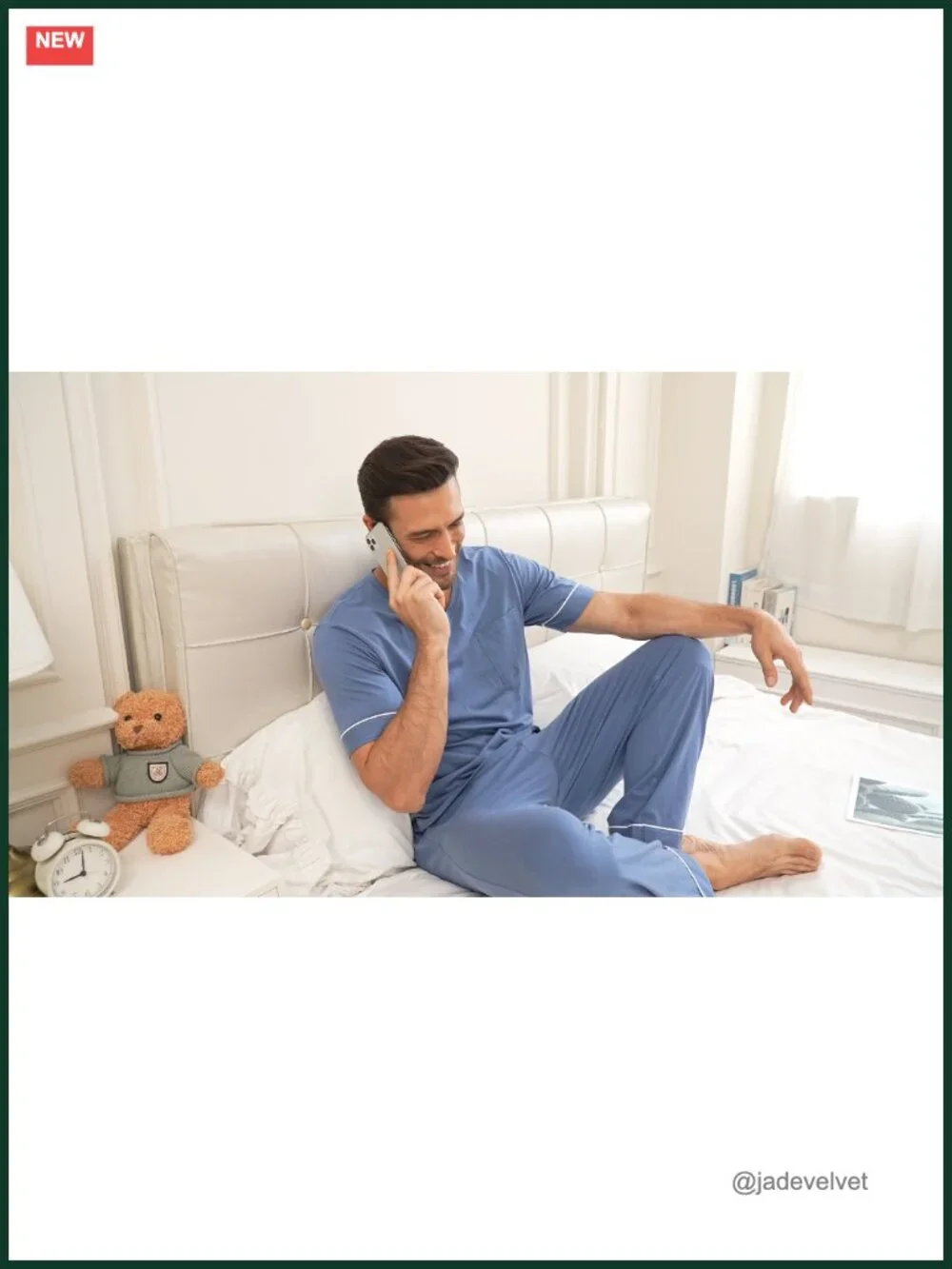 100% Cotton Pajama Set Short Sleeve V-Neck Sleepwear Loungewear with Pockets